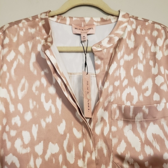 Black Label by Chico's Soft Satin Top long sleeve size XL NWT - Picture 9 of 14